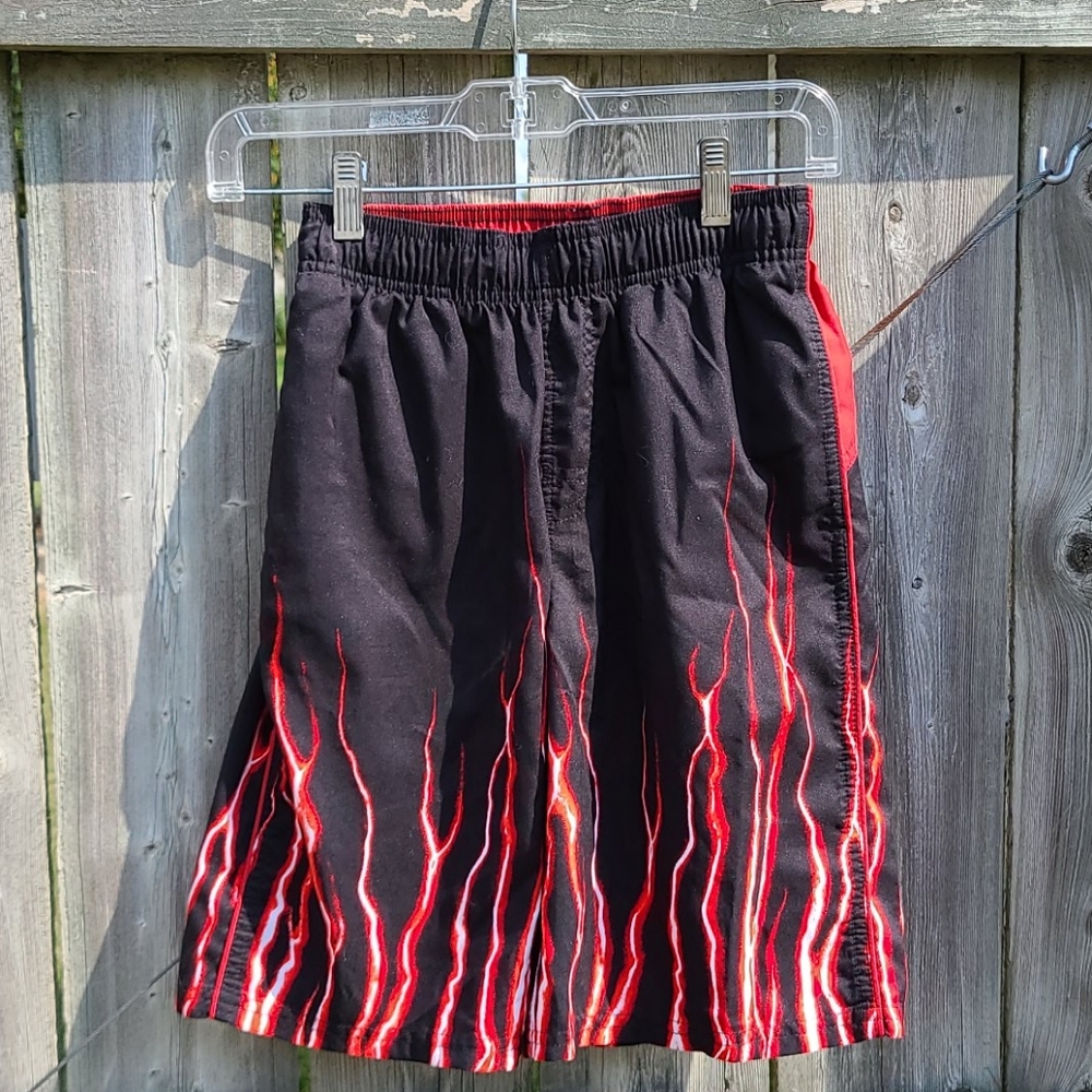 Nike Swim Trunks in Red and Black